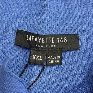 NWT $498 Lafayette 148 XXL top lightweight cotton blend sophisticated modern